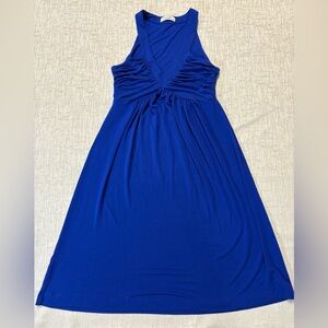 Calvin Klein Blue Ruched Halter Sundress